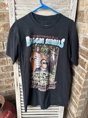 Brooklyn Mint Graphic T-Shirt Biggie Smalls Notorious B.IG. Men's Medium Black.